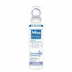 Mixa Déodorant Peau Sensible 48h Sensitive Confort Sans Sels d’Alluminium 150ml (lot de 4)