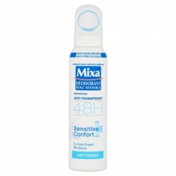 Mixa Déodorant Peau Sensible Anti-Transpirant 48h Sensitive Confort Anti-Traces 150ml (lot de 4)