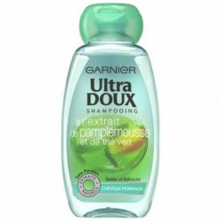 Garnier Ultra Doux Shampooing à l’Extrait de Pamplemousse et de Thé Vert 250ml (lot de 4)