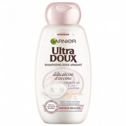 Garnier Ultra Doux Shampooing Doux Apaisant Délicatesse d’Avoine Crème de Riz & Lait d’Avoine 250ml (lot de 4)