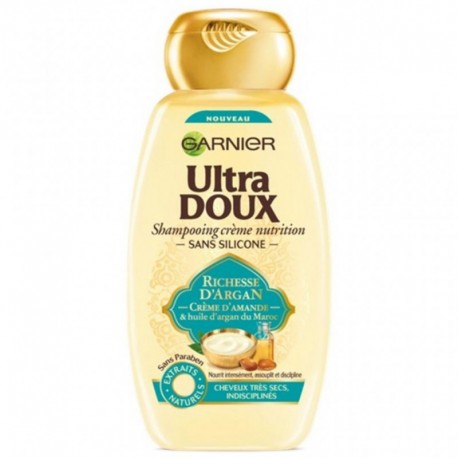 Garnier Ultra Doux Shampooing Crème Nutrition Richesse d’Argan 250ml (lot de 4)