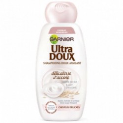 Garnier Ultra Doux Shampooing Doux Apaisant Délicatesse d’Avoine Crème de Riz & Lait d’Avoine 400ml (lot de 4)