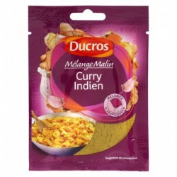 Ducros Mélange Malin Curry Indien à Saupoudrer 20g (lot de 8)