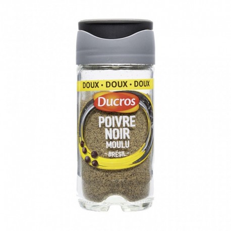 Ducros Poivre Noir Moulu Brésil Doux avec Opercule Fraîcheur 32g (lot de 3)