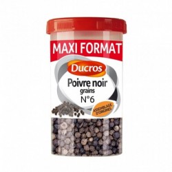 Ducros Poivre Noir Grains N°6 Assemblage d’Origines Maxi Format 90g (lot de 3)