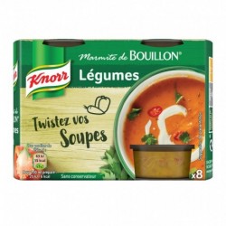 Knorr Marmite de Bouillon Légumes Twistez Vos Soupes par 8 Marmites 224g (lot de 4)