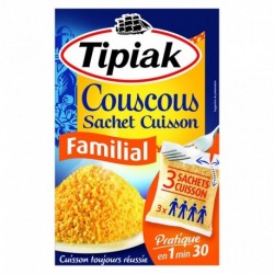 Tipiak Couscous Sachet Cuisson Format Familial par 3 Sachets de 330g (lot de 4)