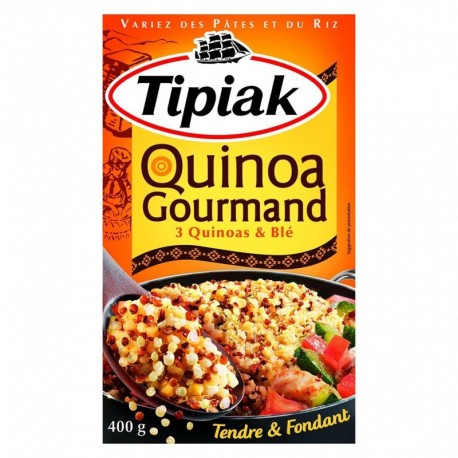 Tipiak Quinoa Gourmand 3 Quinoas & Blé Tendre & Fondant 400g (lot de 4)