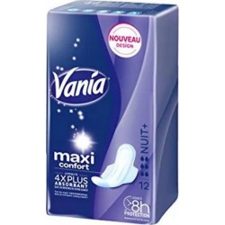 Vania Serviette hygiénique Maxi Nuit+ x12
