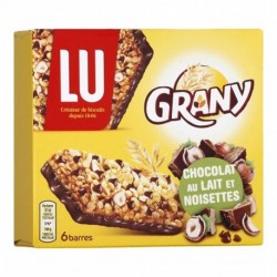 LU Grany Chocolat au Lait et Noisettes 138g (lot de 6)