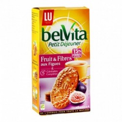 LU BelVita Petit Déjeuner Fruit & Fibres aux Figues & 5 Céréales Complètes 300g (lot de 6)
