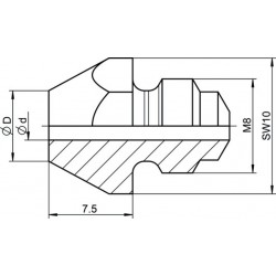 Gesipa Embout buccal 10/40 K (pour rivets aveugles en plastique) 1434094