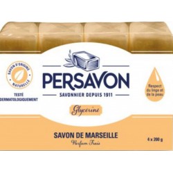 Persavon Savon de Marseille au parfum Glycériné 4x200g