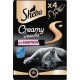 SHEBA Creamy snacks friandises au saumon pour chat adulte 48g