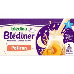 Blédina Blédiner Potiron Céréales Lactées (dès 6 mois) 2 briques de 250ml