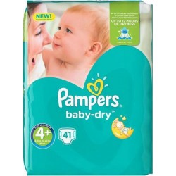 PAMPERS BABY DRY GEANT T4+ 9-20Kg X41