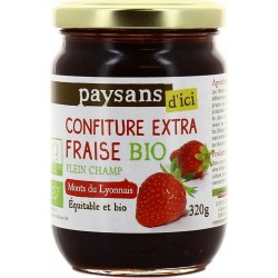 PAYSANS D'ICI CONFITURE EXTRA FRAISE BIO 320g