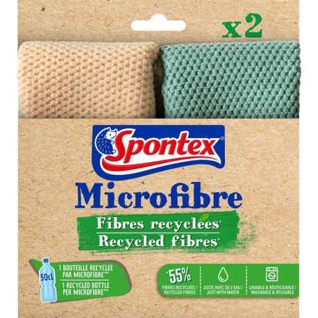 SPONTEX MICROFIBRE RECYCLE X2