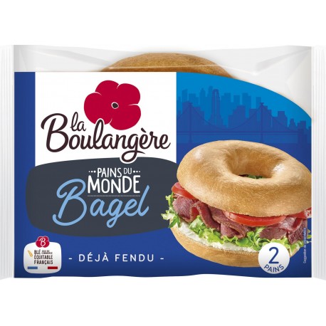 Pain Bagel La Boulangère x2 180g