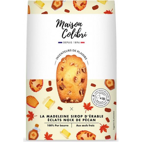 Maison Colibri Madeleine érable Eclats de noix de Pécan 250g