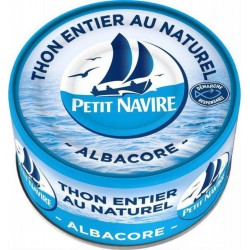 Petit Navire Thon Entier au Naturel Albacore 132g (lot de 3)