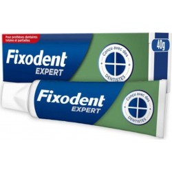 FIXODENT EXPERT Crème adhésive Pour Prothèses Dentaires goût Menthe 40g