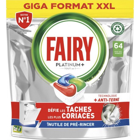 Fairy Capsules lave-vaisselle Platinum+ Original x64 993g