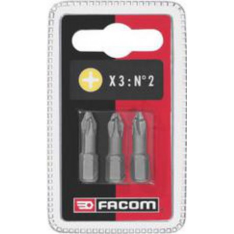 Facom Jeu de 3 embouts vissage PH2 haute performance série 1 - 25mm Facom EP102T.J3