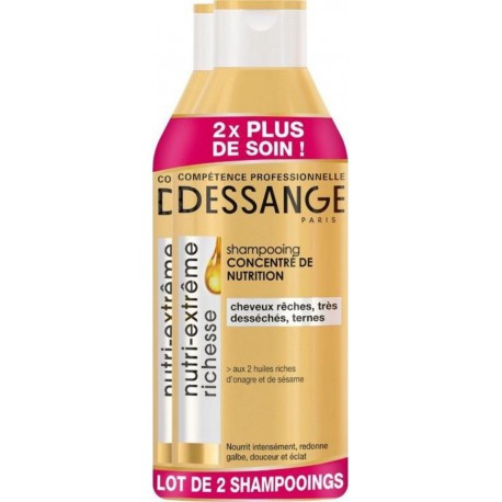 Dessange NUTRI-EXTREME RICHESSE 2 huiles riches 2x250ml (lot de 2) tube 250ml