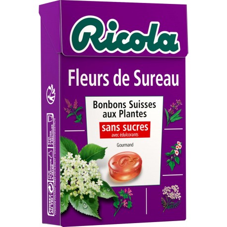 RICOLA Ricola Fleurs de Sureau bonbon sans sucre 50g