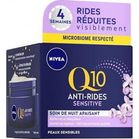 Nivea Q10+ SENSITIVE NUIT ANTI-RIDES pot 50ml