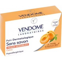 VENDOME Savon Dermatologique à l’Huile d’Abricot Bio 100g (lot de 6) paquet 100g