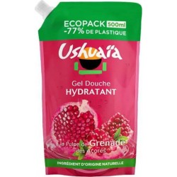 Ushuaïa USHUAIA Gel douche hydratant à la pulpe de grenade des Açores ecopack 500ml