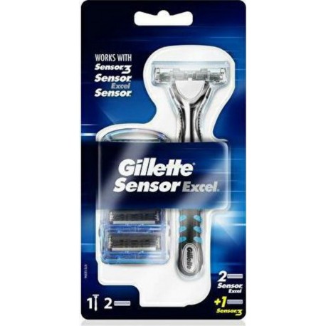 Gillette rasoir Sensor Excel 3 avec 2 recharges rasoir + 3 lames