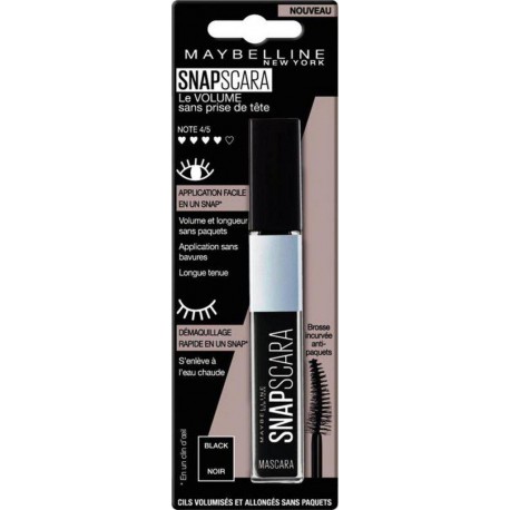 Maybelline Mascara Snapscaras 001 HD Black 1 pièce blister