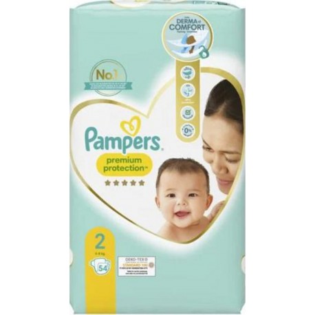 PAMPERS NEW BABY GEANT T2 4-8Kg premium protection X54