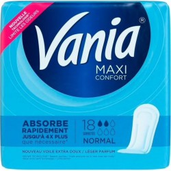 Vania Serviettes hygiéniques Maxi confort Normal x18