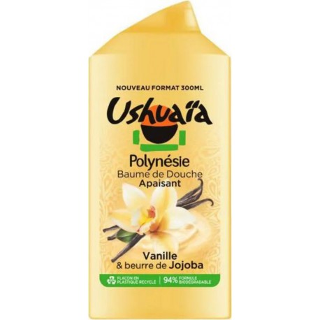 USHUAIA Baume de Douche Apaisant Polynésie VANILLE & BEURRE DE JOJOBA 300ml