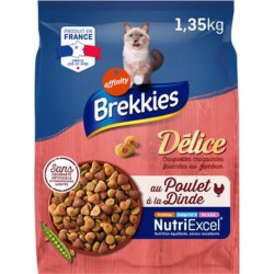 Brekkies Delice au Poulet, à la Dinde et aux Légumes 1,35Kg (lot de 3)