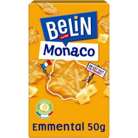 Belin Monaco Crackers à l'Emmental 50g (lot de 5)