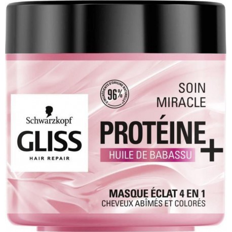 GLISS SOIN MIRACLE ECLAT Huile de Babassu 400ml