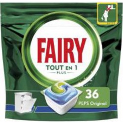 Fairy Capsules lave-vaisselle TOUT-en-1 PLUS PEPS Original x36 (lot de 3 soit 108 capsules)