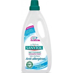 Sanytol Nettoyant Désinfectant Sols Et Surfaces Anti-Allergènes 1L (lot de 3)