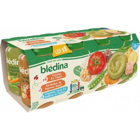 Bledina Petits pots bébé dès 6 mois, assortiment