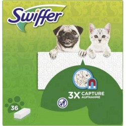 Swiffer Lingettes pour balai spécial animaux x36
