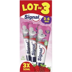 Signal Dentifrice enfant Fraise 3-6 ans 50ml (lot de 3) tube 50ml