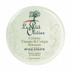 Le Petit Olivier Crème Visage & Corps Huile d’Olive Peaux Sèches & Sensibles 125ml (ot de 3)