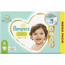 Pampers Couches Premium Protection Taille 6 x 72
