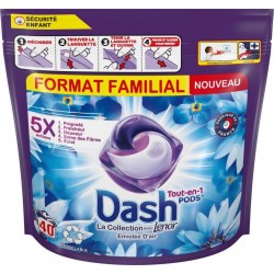 DASH Lessive Capsules Tout En 1 Envolée D'Air 40x