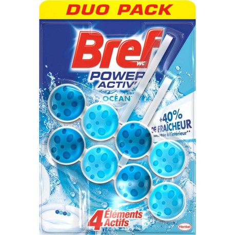 Bloc Nettoyant WC – Bref WC Power Activ Océan – 2 Blocs WC